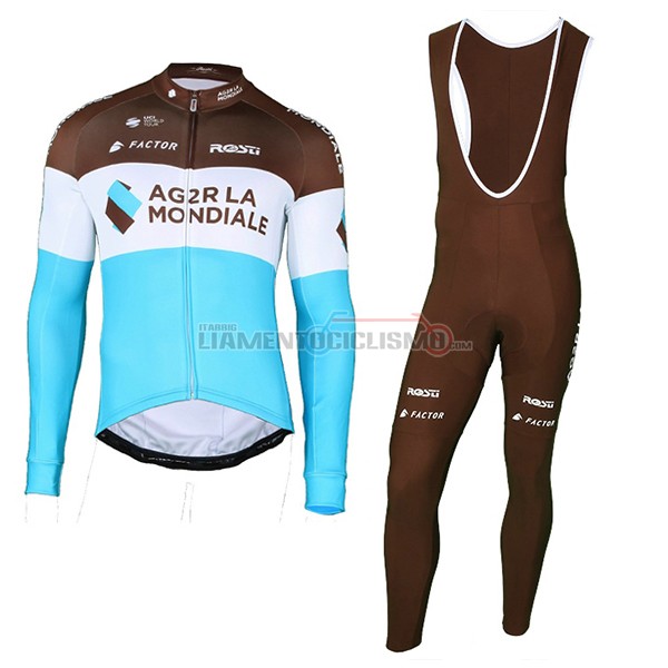 Abbigliamento Ciclismo Ag2r La Mondiale ML 2018 Marrone Blu